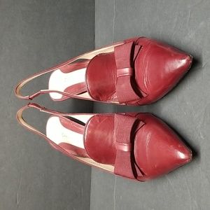 Carolinna Espinosa Cesylvie Leather Sling Back Heels